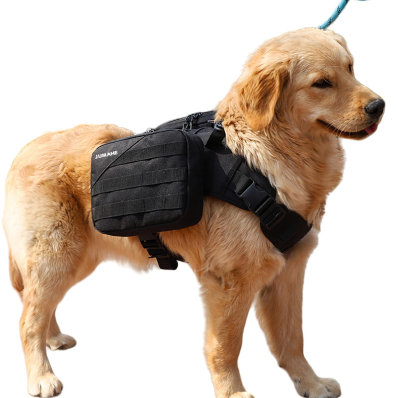 GooCare x Jumahe Dog Hiking Backpack for Large/Giant Dogs – 2 Spacious Side Bags, Breathable Waterproof Fabric, Fits Chest 30