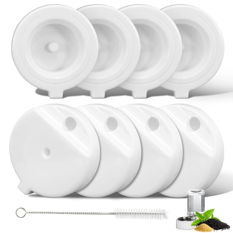 Baofum 8Pcs Gravity Pet Water Fountain Filters, Automatic Pet Waterer Replacement Filters for 3.6L/4.6L/6L/8L Dog Water Dispenser(8 Filters with 1Brush)