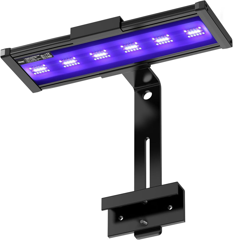 hygger LED Saltwater Aquarium Light, 24/7 Mode Nano Tank Reef Light for Coral, Refugium Light with White, Blue, U-V LEDs