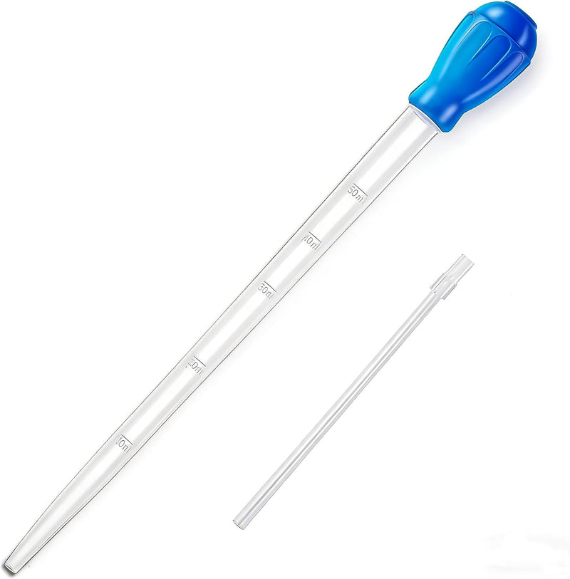 27.7IN Long Turkey Baster for Aquarium, 50ml Fish Tank Siphon Water Changer