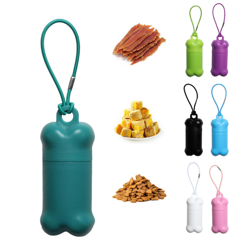 Yvnicll Portable Dog Treat Pouch for Pet Training, Mini Treat Holder Small Dog Treat Bag and Training Container -1 piece(Dark Green)