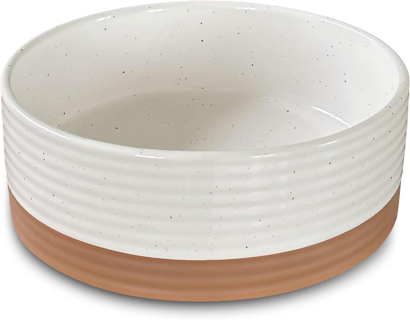 Mora Ceramic Pet Bowl Size Medium - Food/Water Dish for Large Puppies, Cats, Retrievers, Medium Sized Dogs, ect. 28oz or