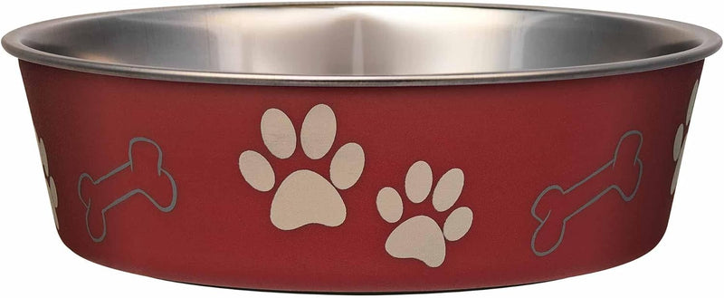 Loving Pets Bella Dog Bowls- Stainless Steel Dog & Cat Bowls - Spill Proof Dog Food Bowl, Cat Bowl, Puppy Essentials & P