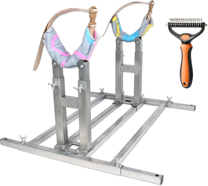 Dog Breeding Stand, Adjustable Stainless Steel Breeding Stand for Dogs(L)