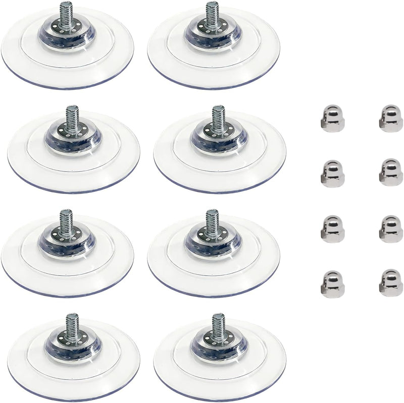 8 Pack Cat Window Perch Suction Cups with Screws, Holds up to 40 lbs Strong Adhesive Replacement Suction Cups for Foldab