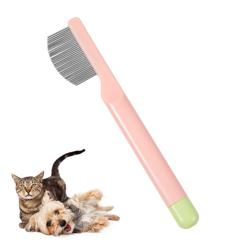 Tyqour Eye Comb for Small Dogs Stainless Steel Flea Comb for Small Dogs, Dog Face Comb, Gentle Tear Stain Remover, Compact Grooming Tool for Cats and Dogs