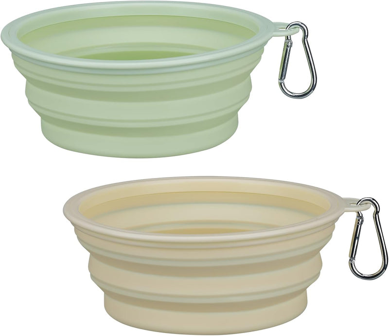 2-Pack Collapsible Dog Bowls, 22oz Large Breed Portable Silicone Dog Bowls