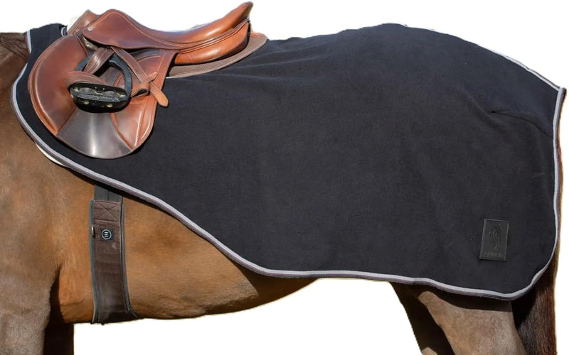Equinavia Norse Warm Durable Fleece Quarter Sheet for Horses - Black - L