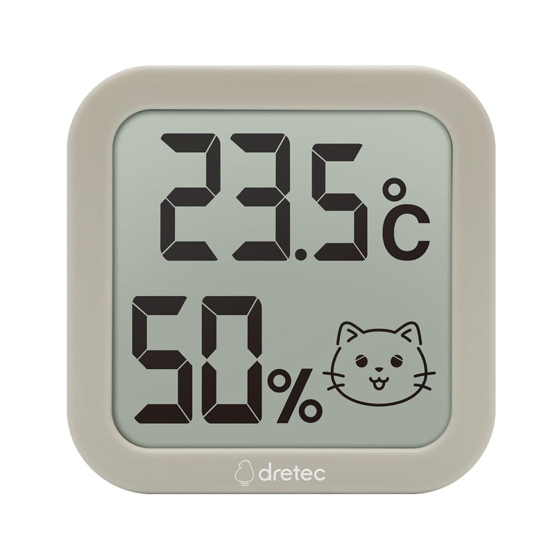 Dretec Pet Thermometer/Hygrometer, Dog, Cat, Room, Indoor, Battery, Large Screen, Compact, Stylish, Heatstroke, Summer,