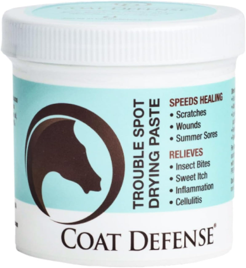 COAT DEFENSE Trouble Spot Drying Paste for Horses - Natural Equine Wound Care That Provides Safe & Effective Relief from