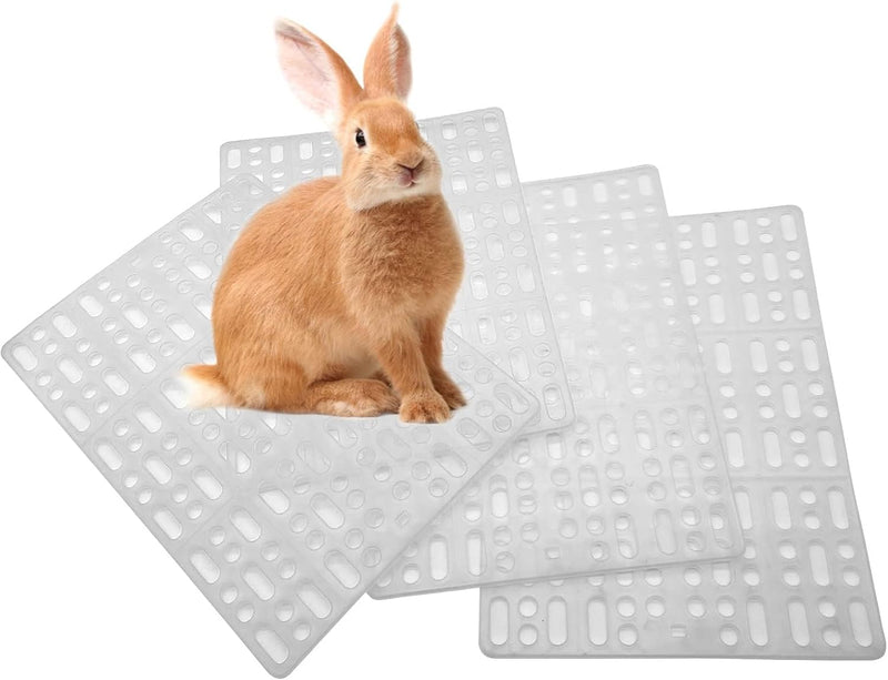 kathson 4 Pcs Rabbit Feet Pad Plastic Bunny Cage Floor Mat Foot Resting Hole Leak Water Nest Mat Pet for Small Animal Ha