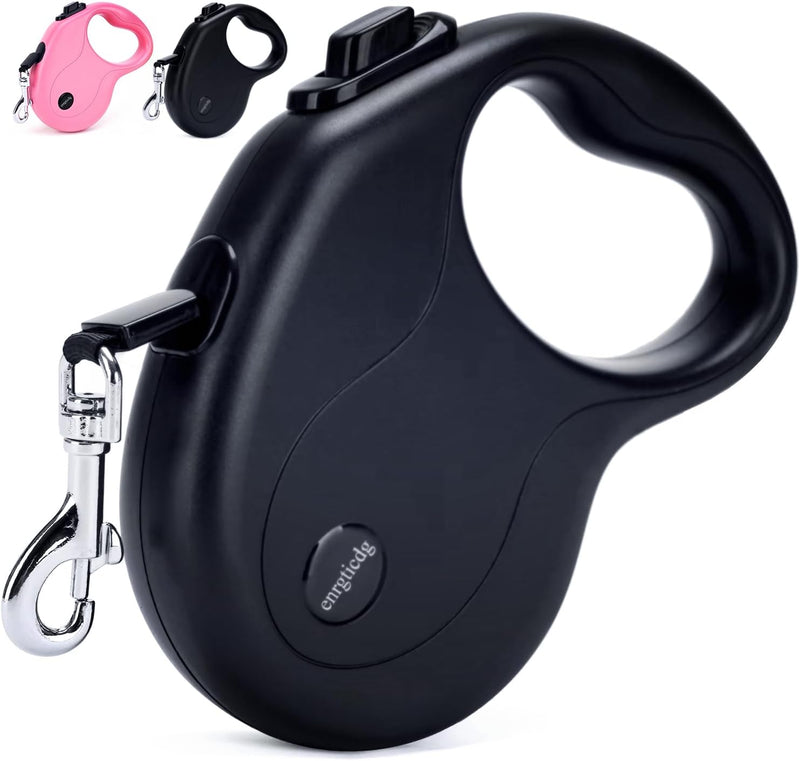 enrgticdg 16Ft Retractable Dog Leash,Light Weight Leash for Small to Medium Dogs/Cats Up to 50lbs,Stainless Steel Spring