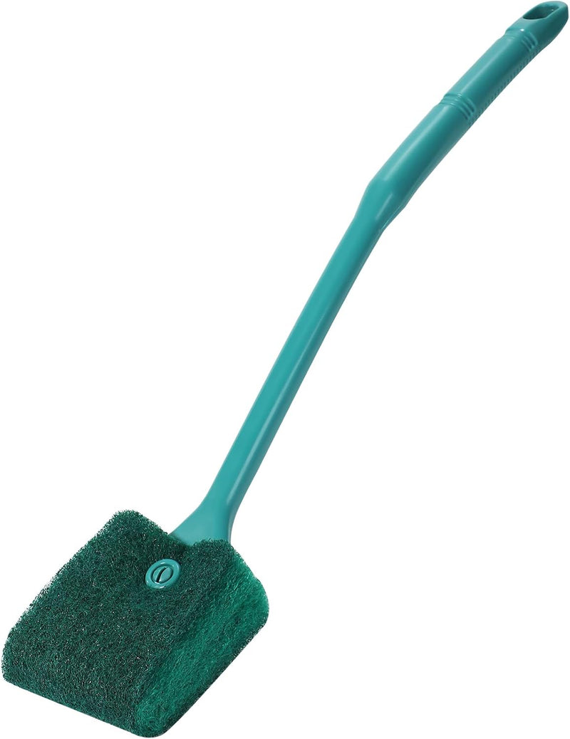 AQUANEAT Fish Tank Cleaning Tools, Aquarium Double Sided Sponge Brush, Algae Scraper Cleaner with Long Handle