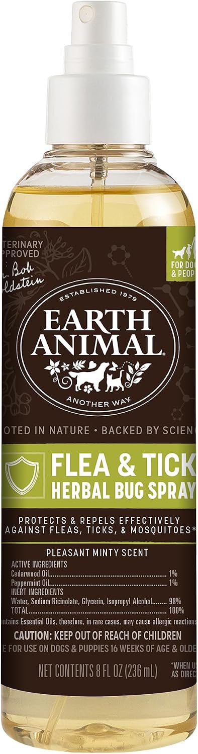 Earth Animal Apothecary Flea & Tick - Herbal Bug Spray - 8 fl oz
