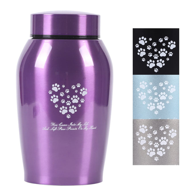 Stainlee Steel Pet Urns,Paws Engraved Dog Urn for Ashes,Cat Creamtion Urn for Ashes,Pet Urn for Large Dog