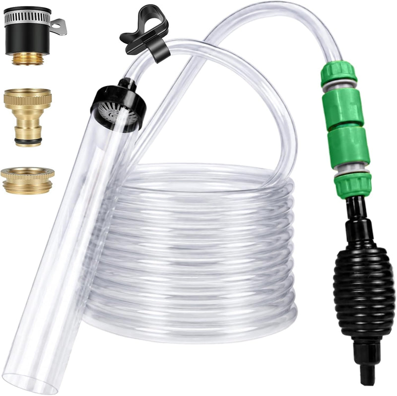 25ft Aquarium Gravel Vaccum Cleaner Fish Tank Siphon Water Changer
