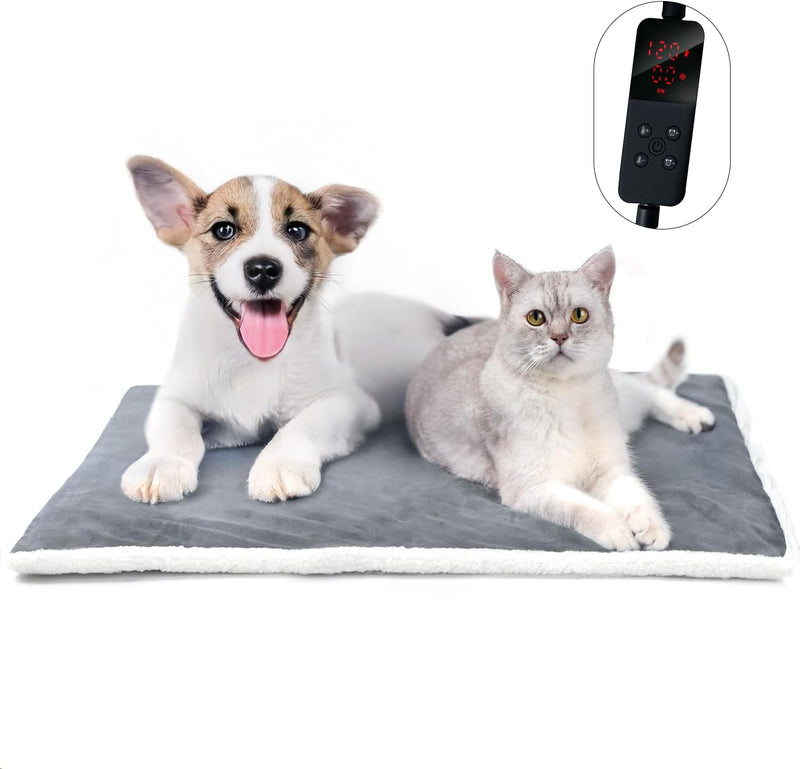 Rest-Eazzzy Pet Heating Pad for Cats,Waterproof,Anti-Bite Timer Warming Mat