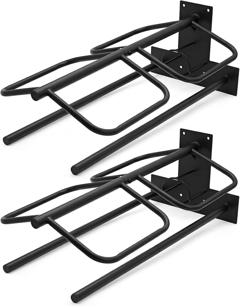 Wall Mounted Saddle Rack Set of 2, 120-lb Capacity Heavy Duty Iron Saddle Stand with Dual Blanket Bars and Tack Hook, Fi