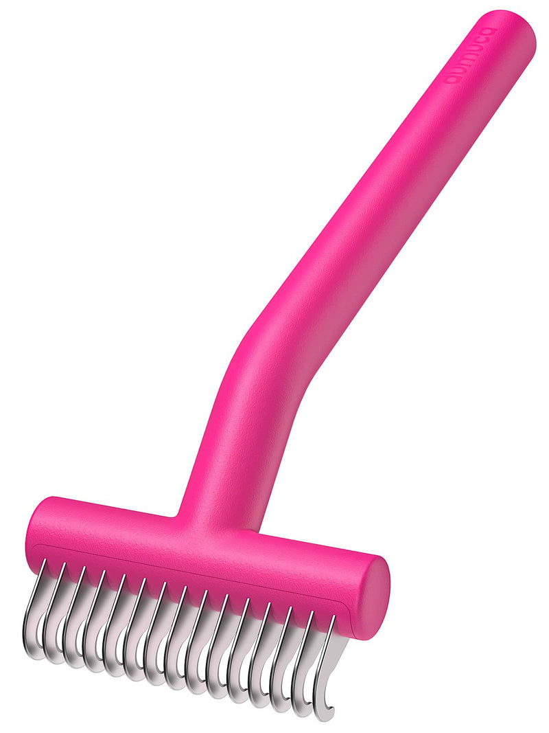 aumuca Undercoat Rake for Dogs & Cats – Deshedder & Grooming Brush – Dog Brush & Cat Brush for Long or Short Hair – Dematting Comb for Matted Fur, Kitten, Puppy, Rabbit, Horse