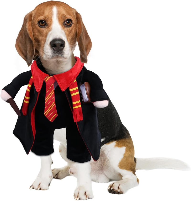 DELIFUR Dog Halloween Wizard Costume - Pet Adorable Fantacy Clothes Cat Cosplay Holiday Apparel Dress Up for Small Mediu