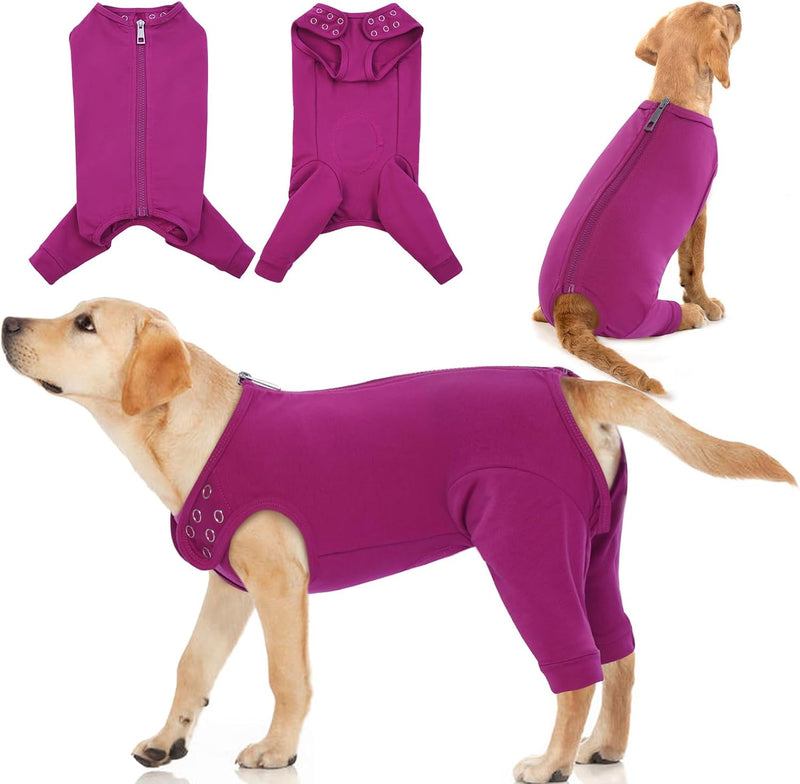 IDOMIK Dog Recovery Suit for Rear Legs, Long Sleeve Dog Onesie