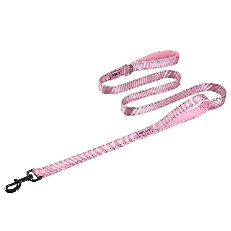 OneTigris Handled No-Pull Dog Walking Leash Long Traffic Leads for Medium to Large Dogs (Pink, 6FT)
