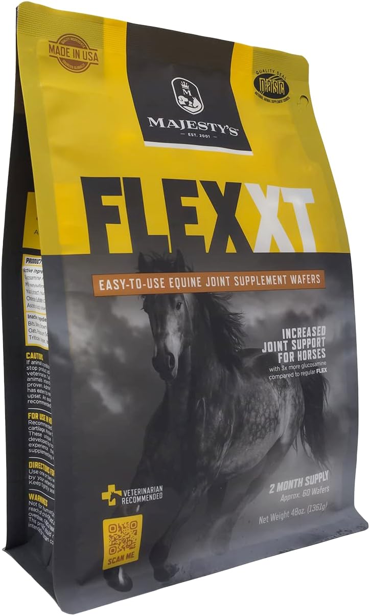 Majesty's Flex XT Wafers - Superior Horse / Equine Joint Support With Increased Supplement Levels - Glucosamine, MSM, Yu