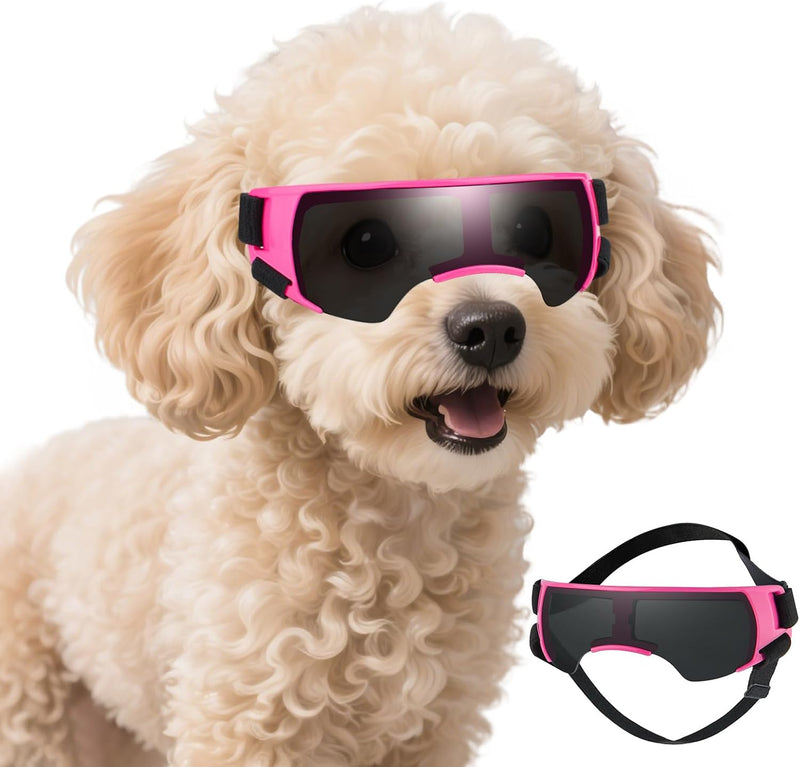 Dog Goggles for Small Breed, Dog Sunglasses UV Protection Windproof Anti-Fog, Outdoors Riding Biking Beach Eye Protectio