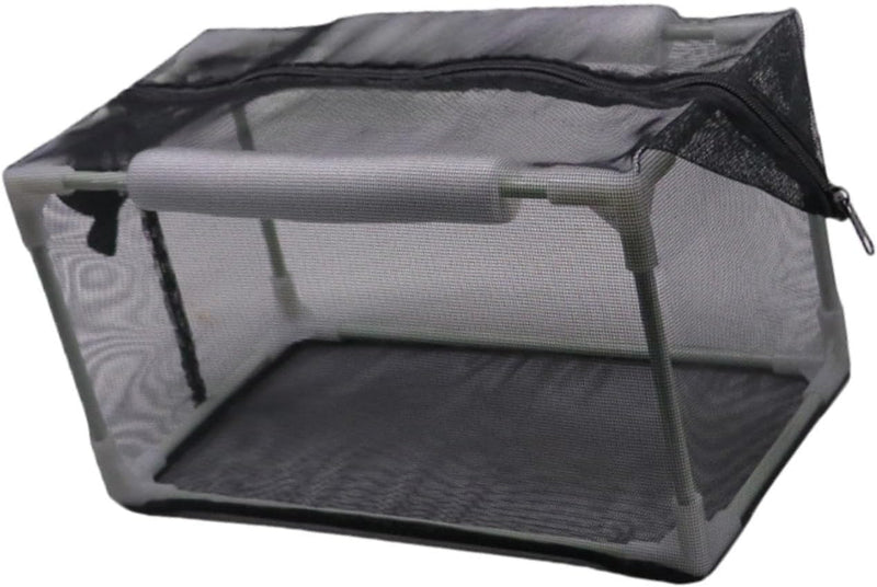 Aquarium Breeding Box with Zipper, Nylon Mesh Fish Isolation Net, 32x17x17cm for Fish Spawn Hatchery and Fry Protection