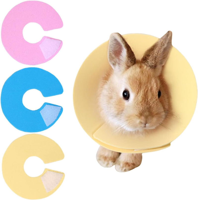 3 Pcs Adjustable Recovery Bird Cone Collar,Hamster Elizabeth Collar Protective Cones for Sugar Glider Hamster Ferret Squ
