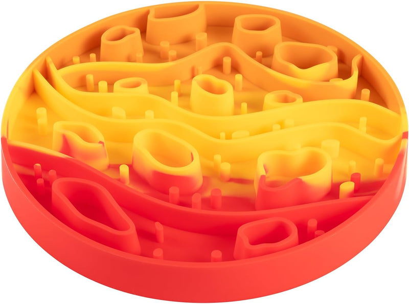 PEGGY11 2-in-1 Mars-Themed Silicone Dog Slow Feeder Bowl & Lick Mat