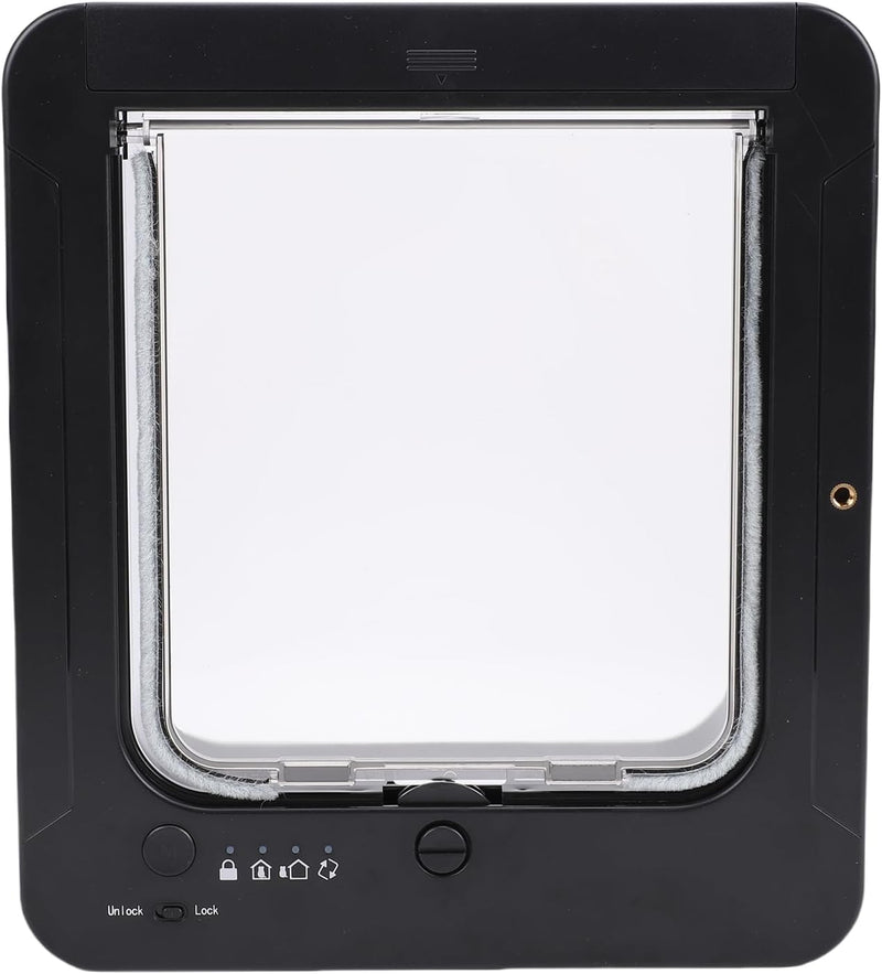 Automatic Pet Door with Collar Activated Sensing for Cats and Dogs, 2 Way Entry Direction Control, Safety Guard Mechanis