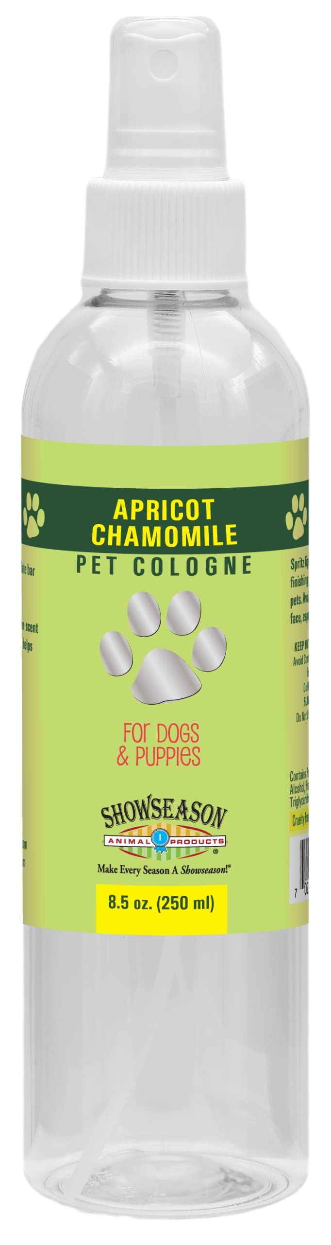 Showseason® Apricot Chamomile Dog Cologne 8.5 oz | Dog Perfume Long Lasting | Deodorizing Spray