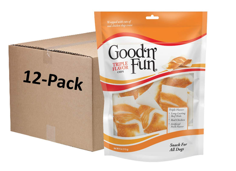 Good'n'Fun Triple Flavor Rawhide Chips with Real Chicken