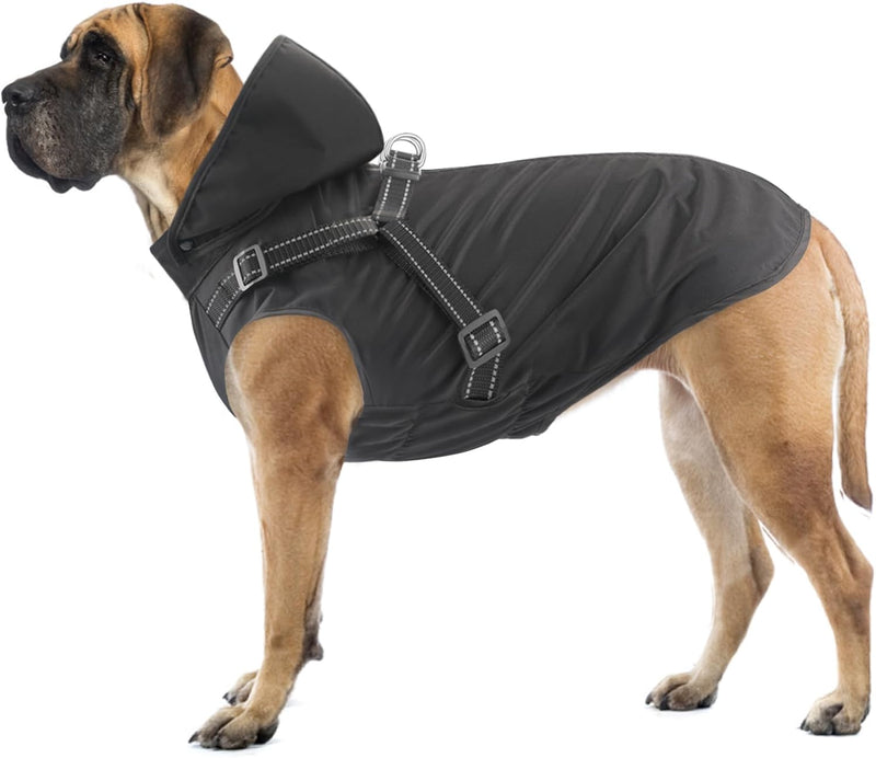 Dog Raincoat Waterproof Dog Hoodie Reflective Dog Raincoat Hooded Adjustable Rain Jacket for Small Medium Large Dogs Pup