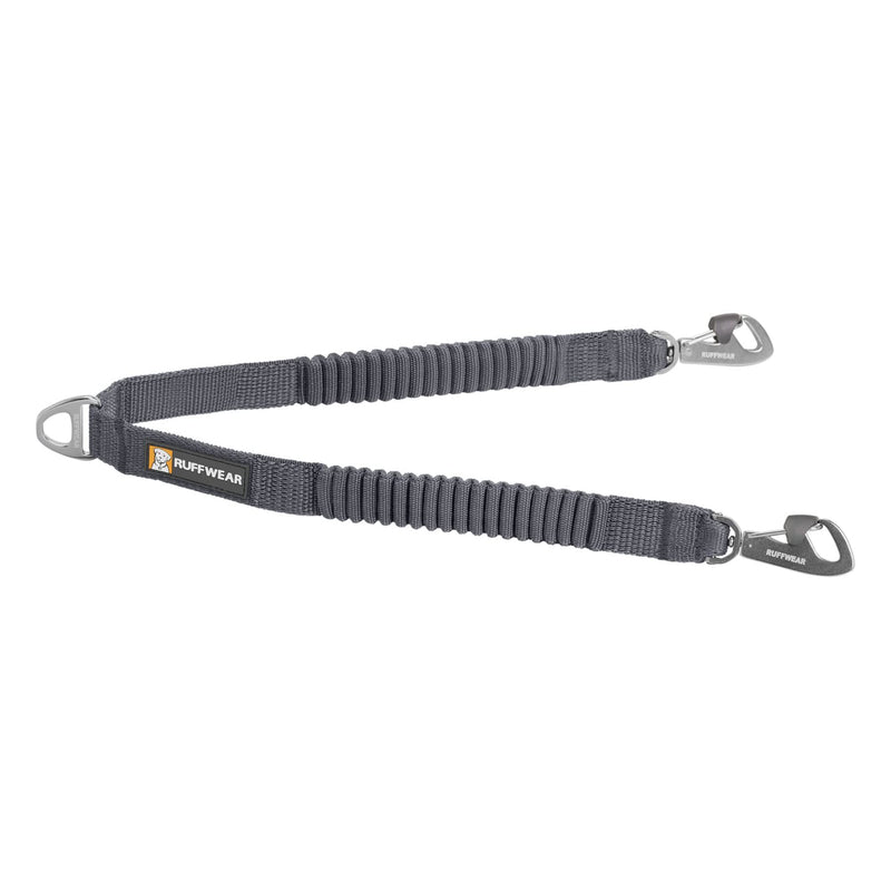 Ruffwear, Double Track Coupler, Double Leash for Two Dogs, Premium Heavy Duty Dual Splitter with 360° Lockable Swivel No Tangle, Shock-Absorbing Stretch Webbing for Walking & Hiking, Basalt Gray