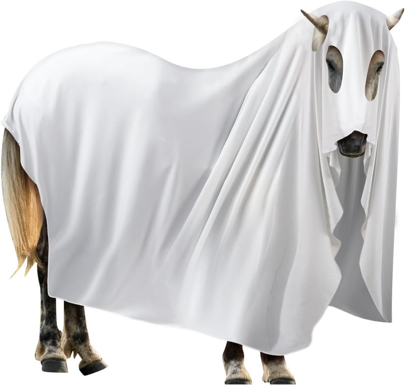 Maiteenly Halloween Horse Costume Ghost Gown Full Body Outfit,Ghost