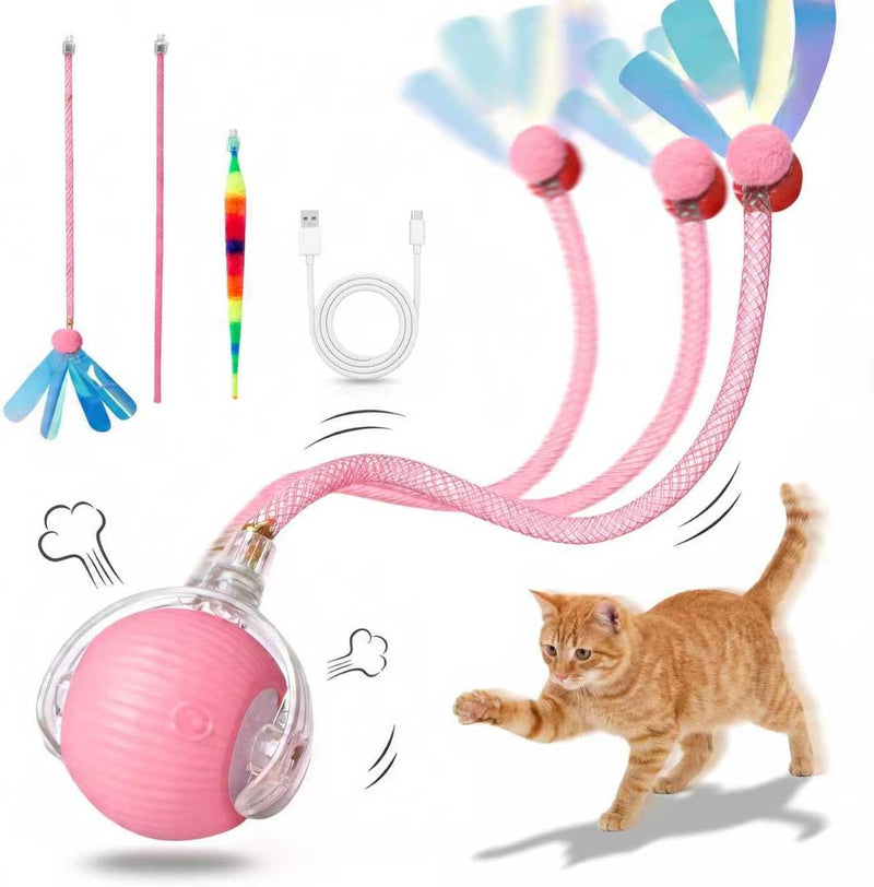Interactive Cat Toy Ball, Automatic Cat Toys for Indoor Cats with 3 Modes