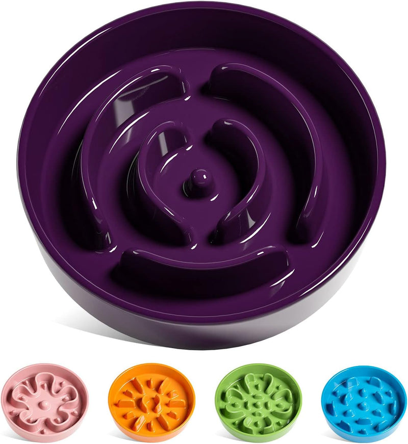 LE TAUCI Dog Bowls Slow Feeder Ceramic, 1.5 Cup Slow Feeding Bowl for Small and Medium Breed, Puzzle Dog Food Bowl for F