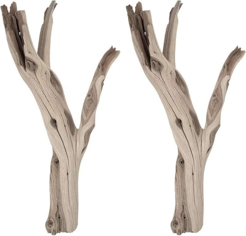 Koyal Wholesale 12” Driftwood Terrarium Decor, Clean California Manzanita Drift Wood Reptile Decor, Driftwood Decor for