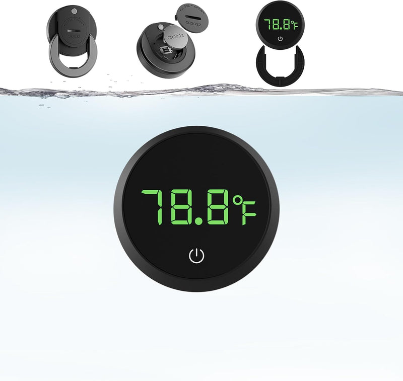 Carefree Fish Replaceable Battery Digital Aquarium Thermometer