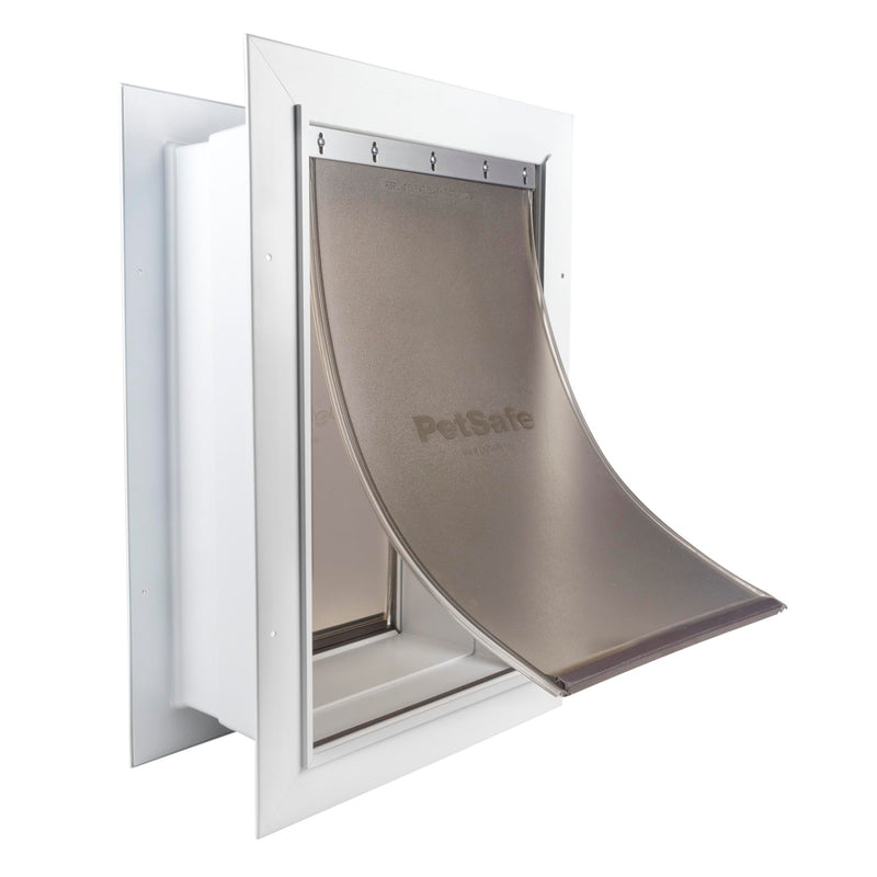 PetSafe Never Rust Wall Entry Pet Door - Telescoping Frame - Insulates Better Than Metal, Energy Efficient - Interior & Exterior, Weatherproof, Easy to Install & Clean - L