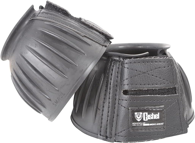 CASHEL Rubber Bell Horse Boots, Black, X-Large