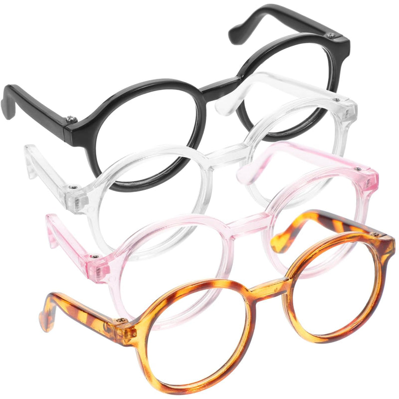 Ipetboom Dog Cat Pet Glasses, 4pcs Round Dog Glasses Cat Puppy Eye Wear for Cats and Dogs, Funny Cute Dog Cat Retro Fashion Sunglasses Photos Props Cosplay Party Costume