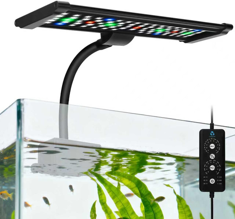 Aquarium Fish Tank LED Light - 18W Clip on Plants Lamp with Timer DIY Mode