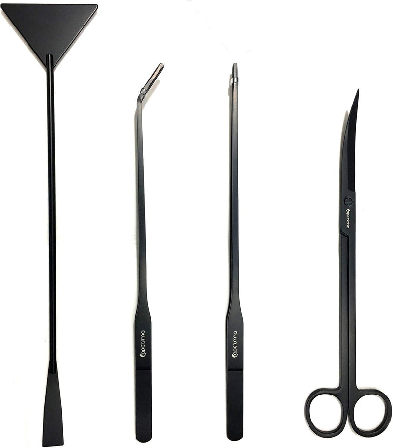 Aquarium Tweezers, Capetsma Stainless Steel Aquarium Plant Tools Long Aquascaping Tools Scissors Spatula Aquatic Plants