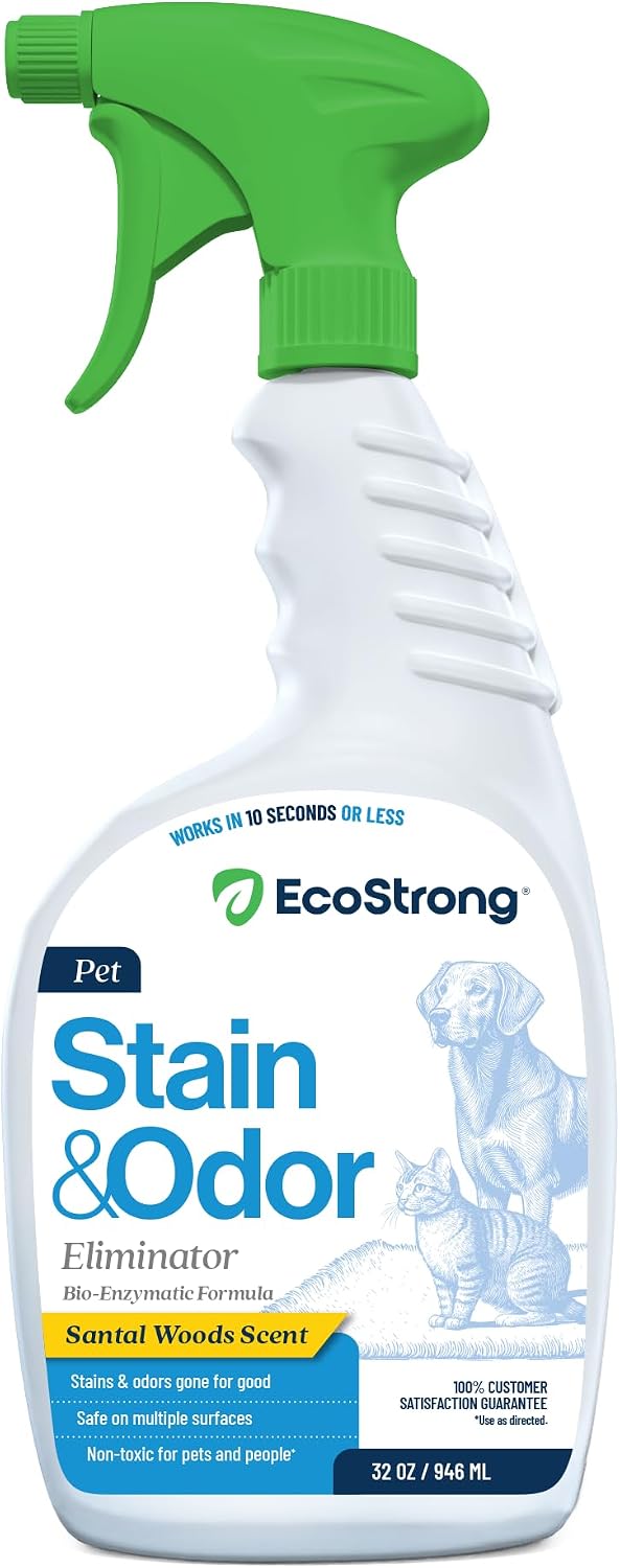 Eco Strong Pet Stain and Odor Remover - Pet Odor Eliminator, Urine Destroyer for Dogs, Pet Urine Enzyme Cleaner | Santel