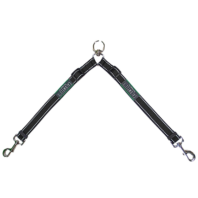 Caldwell's Pet Supply Co. Leash Coupler, Two Dog Leash Splitter to Split Leashes for Walking 2 Dogs, Tangle Free Double Dog Leashes Connector, Adjustable Attachment for Medium or Large Dogs