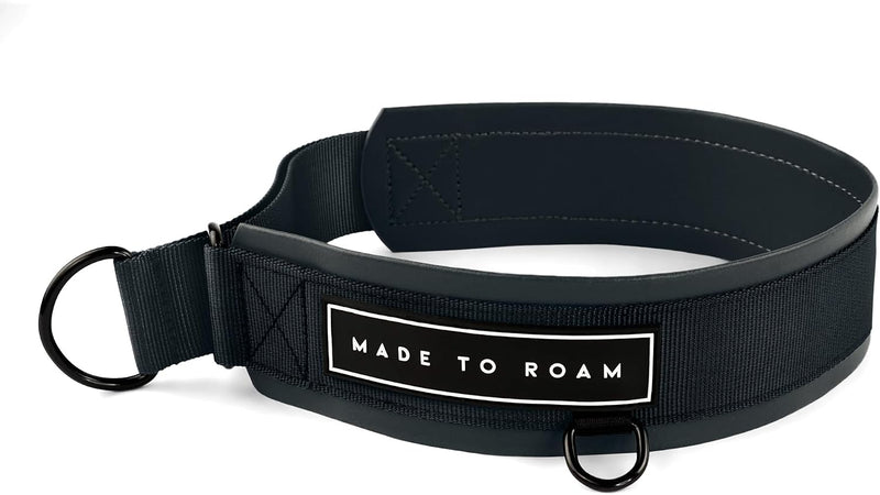 MADE TO ROAM Premium Everyday Dog Collar - Martingale Style No Pull Vegan Leather Collar, Heavy Duty and Lightweight for