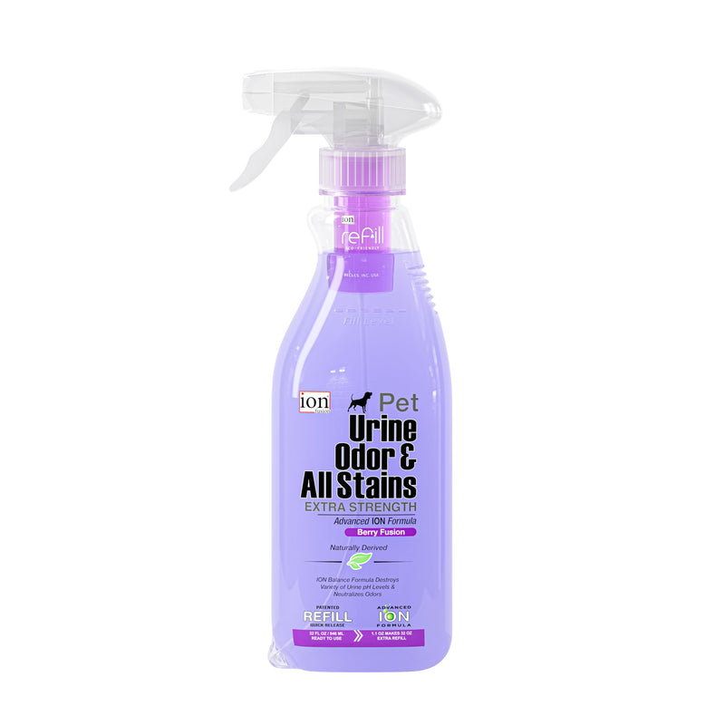 Superior Next-Gen Advanced ION Formula. 2-for-1 Bottle (Free Refill). Pet Urine, Odor & All Stains. Extra Strength, Unmatched Stain & Odor Remover. Patented | Non-Toxic | Eco-Friendly | Made in USA